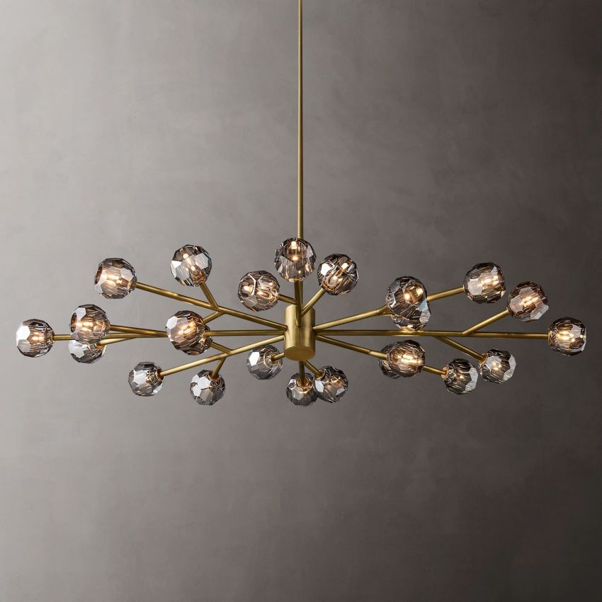 Boule De Radiant Crystal Oval Chandelier 72"