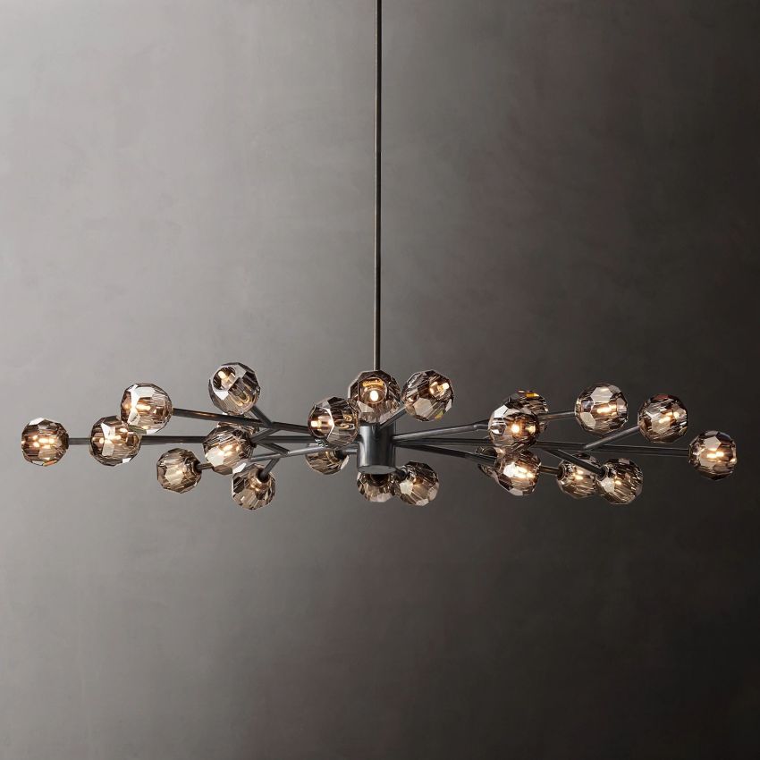 Boule De Radiant Crystal Oval Chandelier 72"