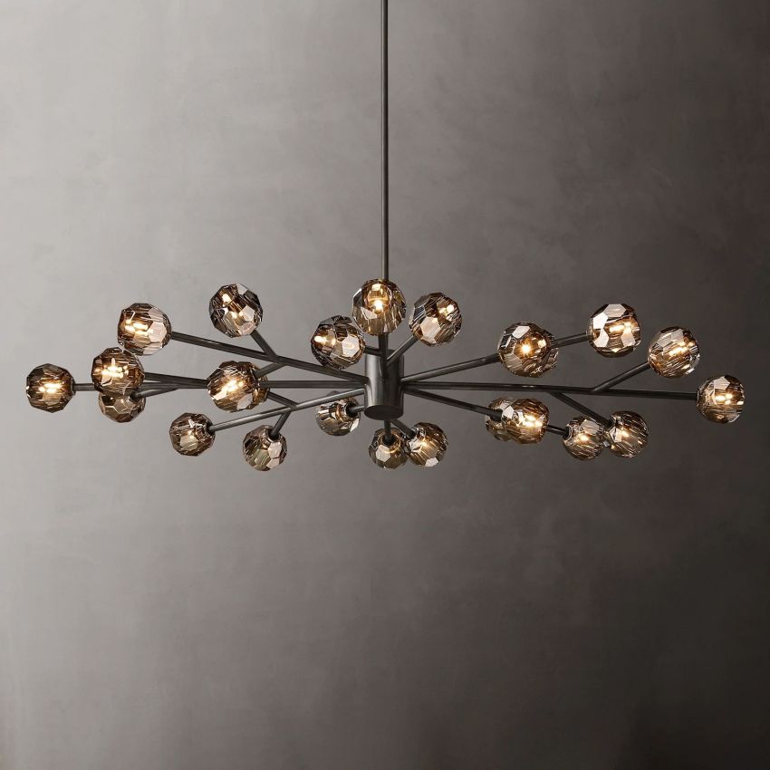Boule De Radiant Crystal Oval Chandelier 72"
