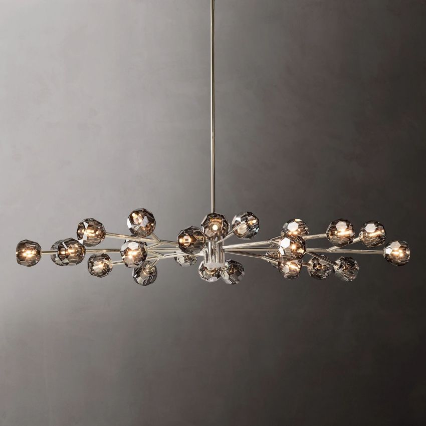 Boule De Radiant Crystal Oval Chandelier 72"