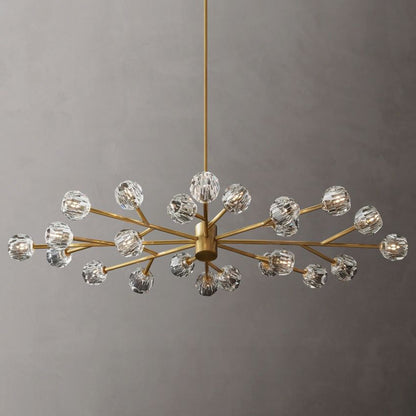 Boule De Radiant Crystal Oval Chandelier 72"