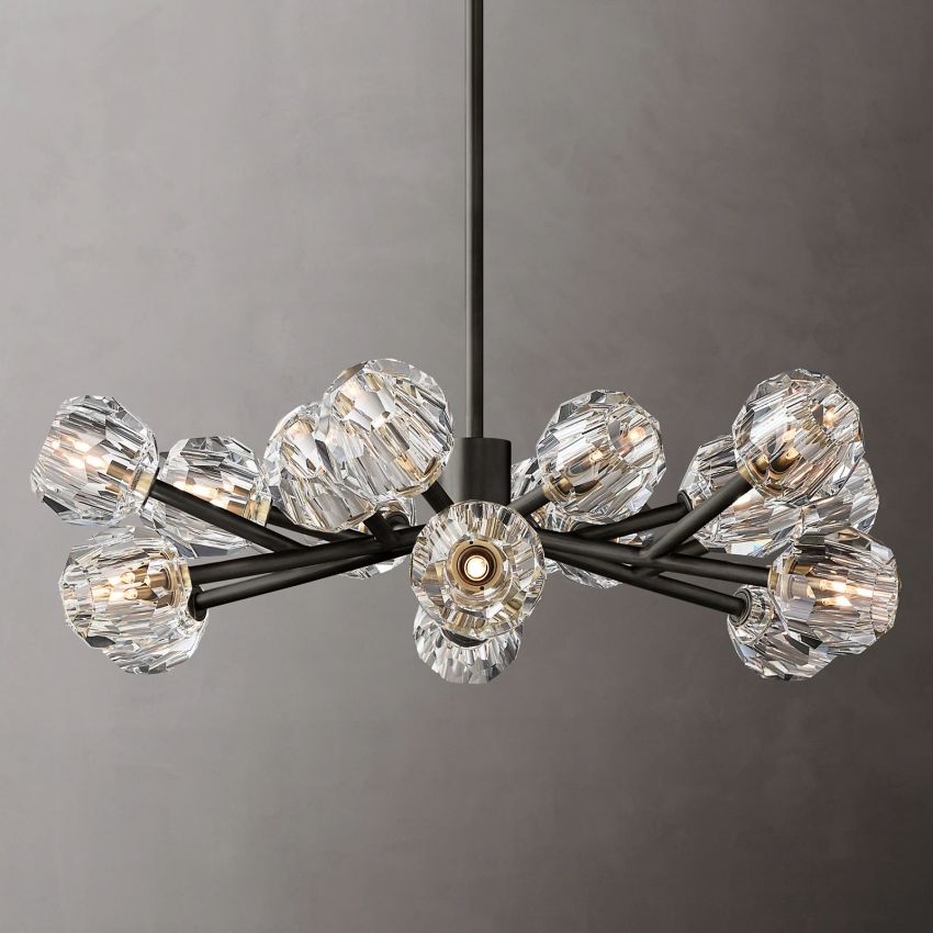 Boule De Radiant Crystal Round Chandelier 36"