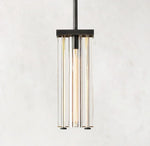 Savile Crystal Block Square Pendant Light