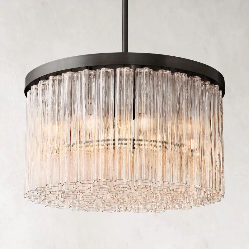 Cielo Lustred Glass Round Chandelier 36"
