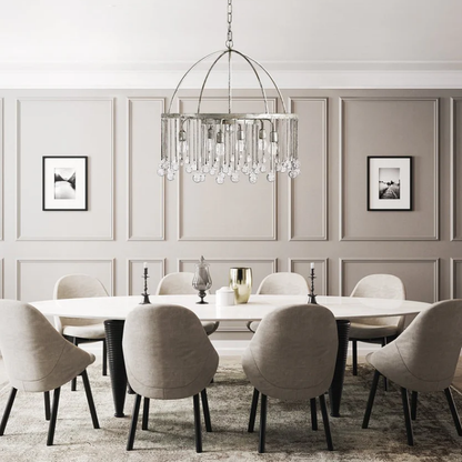 Aubrey Crystal Ball Tiered Round Chandelier