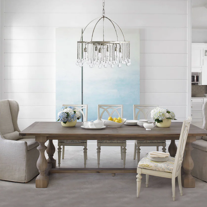 Aubrey Crystal Ball Tiered Round Chandelier