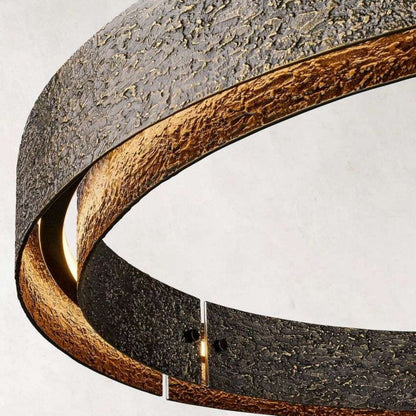 Vouvray Etched Metal Round Chandelier 60"