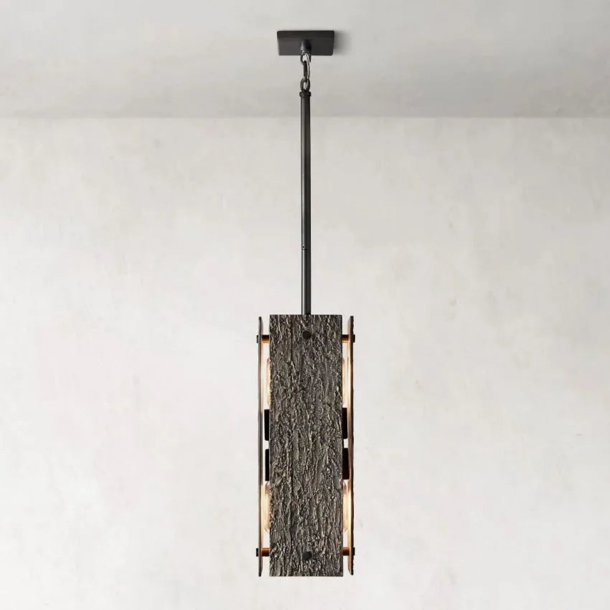 Vouvray Etched Metal Square Pendant Light