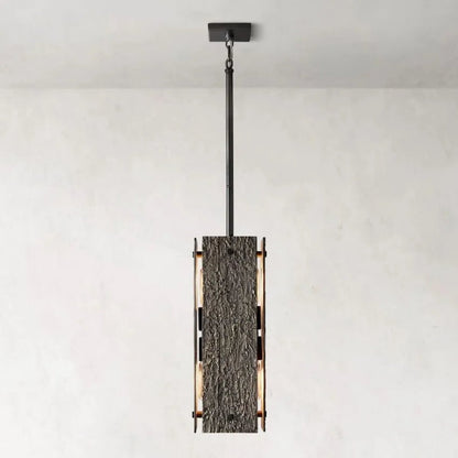 Vouvray Etched Metal Square Pendant Light