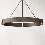 Vouvray Etched Metal Round Chandelier 60"