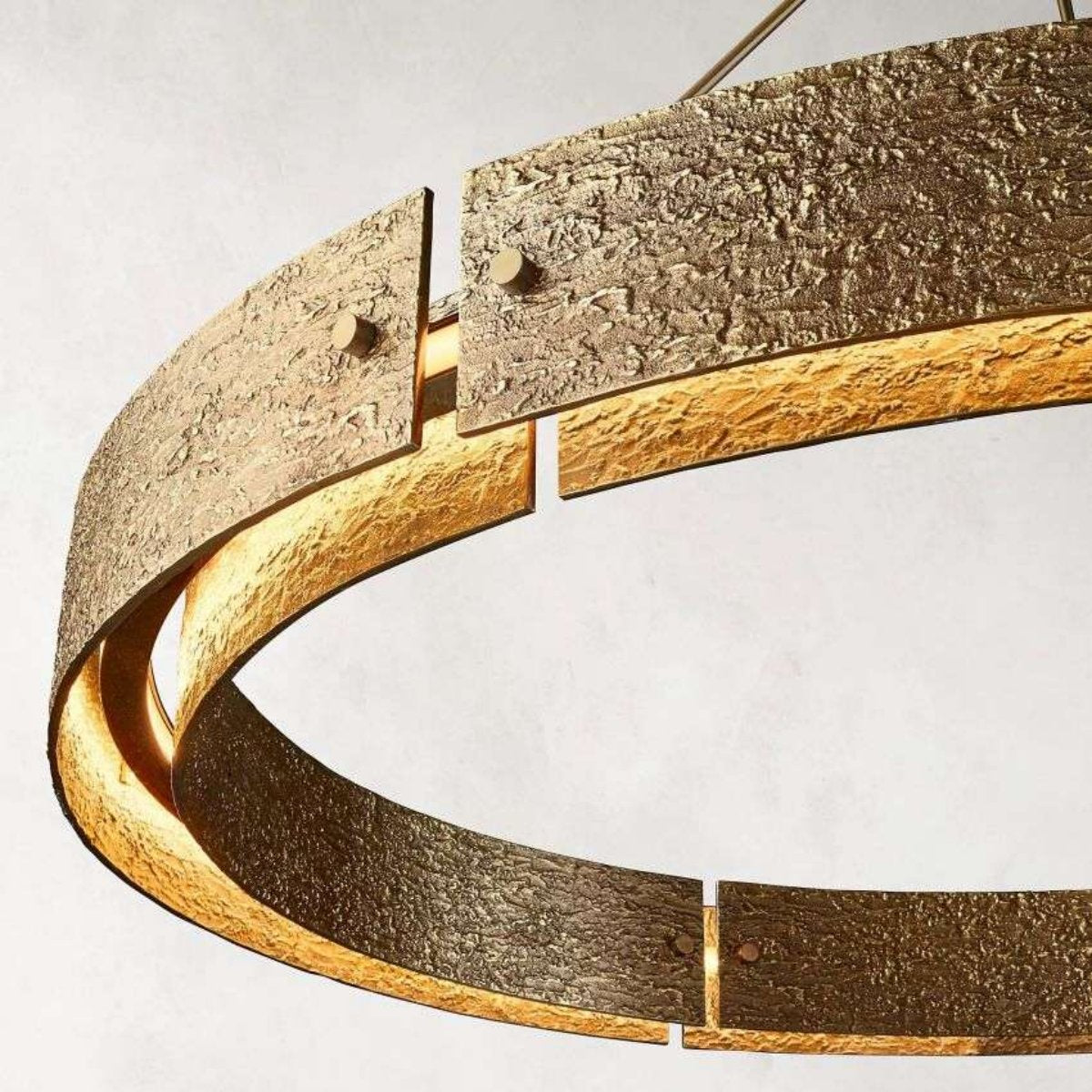 Vouvray Etched Metal Round Chandelier 60"