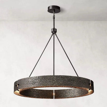 Vouvray Etched Metal Round Chandelier 48"