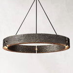 Vouvray Etched Metal Round Chandelier 48"