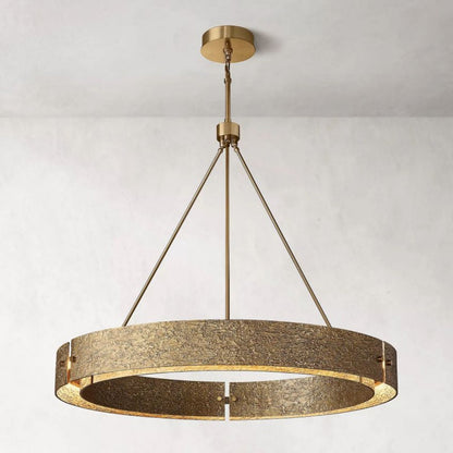Vouvray Etched Metal Round Chandelier 48"