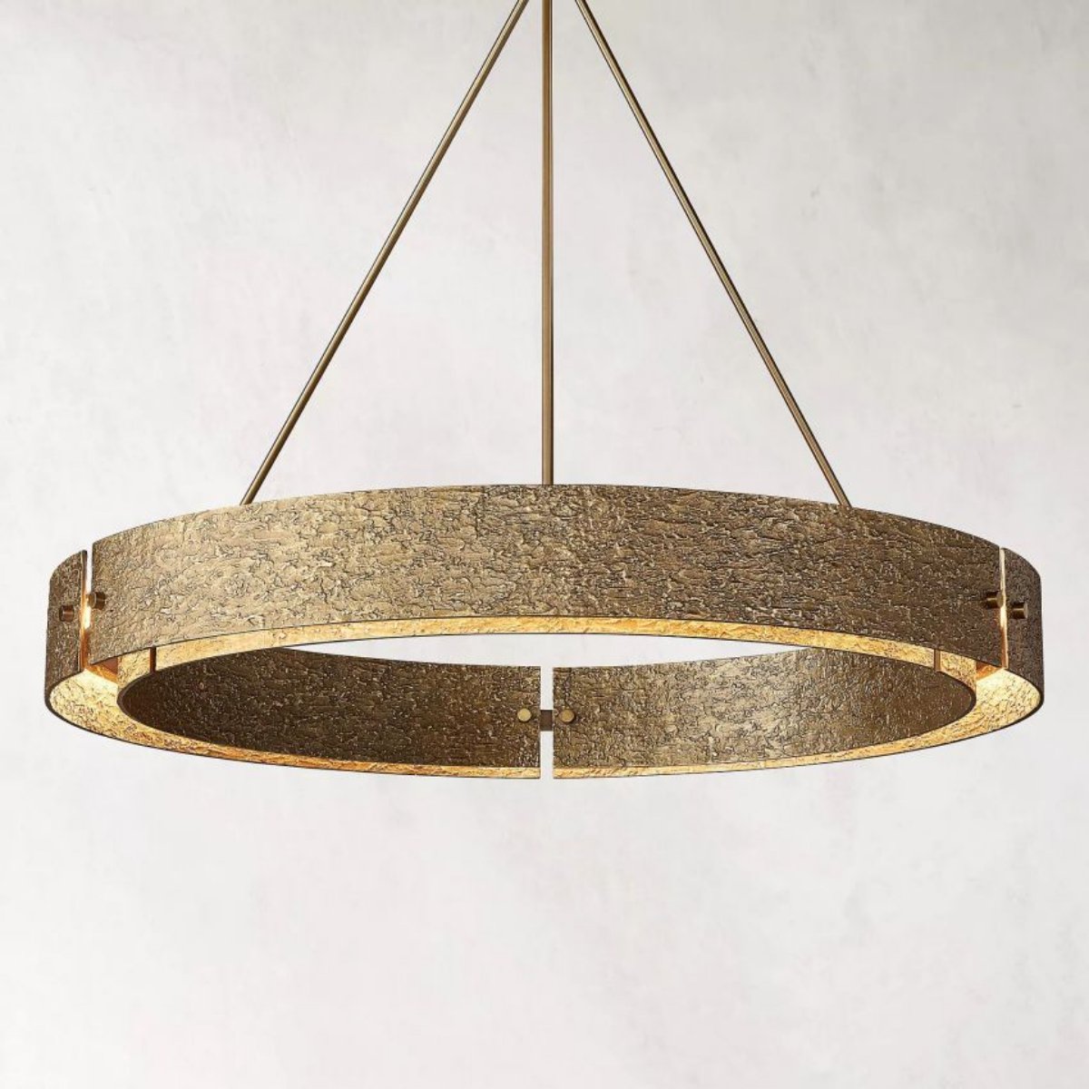 Vouvray Etched Metal Round Chandelier 48"