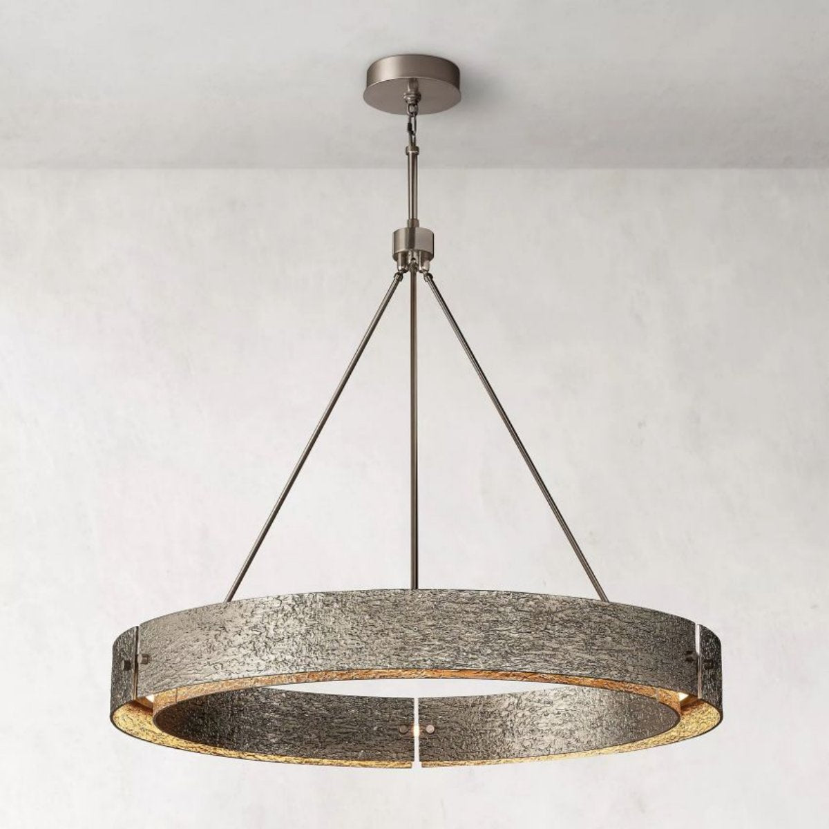 Vouvray Etched Metal Round Chandelier 48"