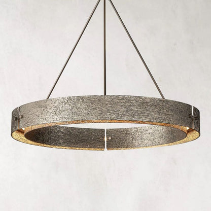 Vouvray Etched Metal Round Chandelier 48"