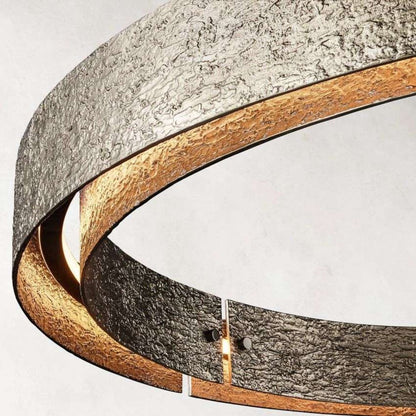 Vouvray Etched Metal Round Chandelier 48"