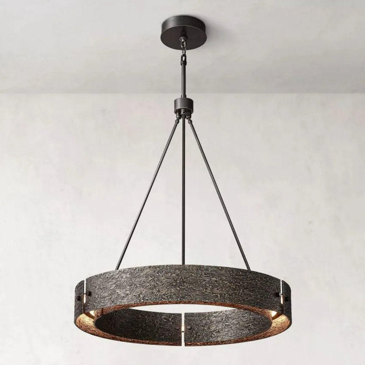 Vouvray Etched Metal Round Chandelier 36"