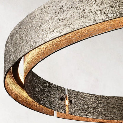 Vouvray Etched Metal Round Chandelier 36"