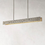 Vouvray Etched Metal Linear Chandelier 72"