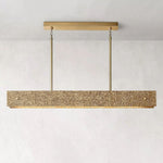 Vouvray Etched Metal Linear Chandelier 54"