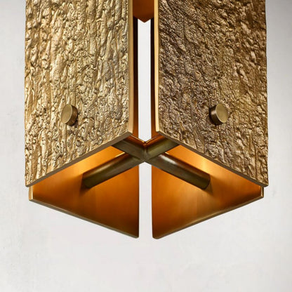 Vouvray Etched Metal Square Pendant Light