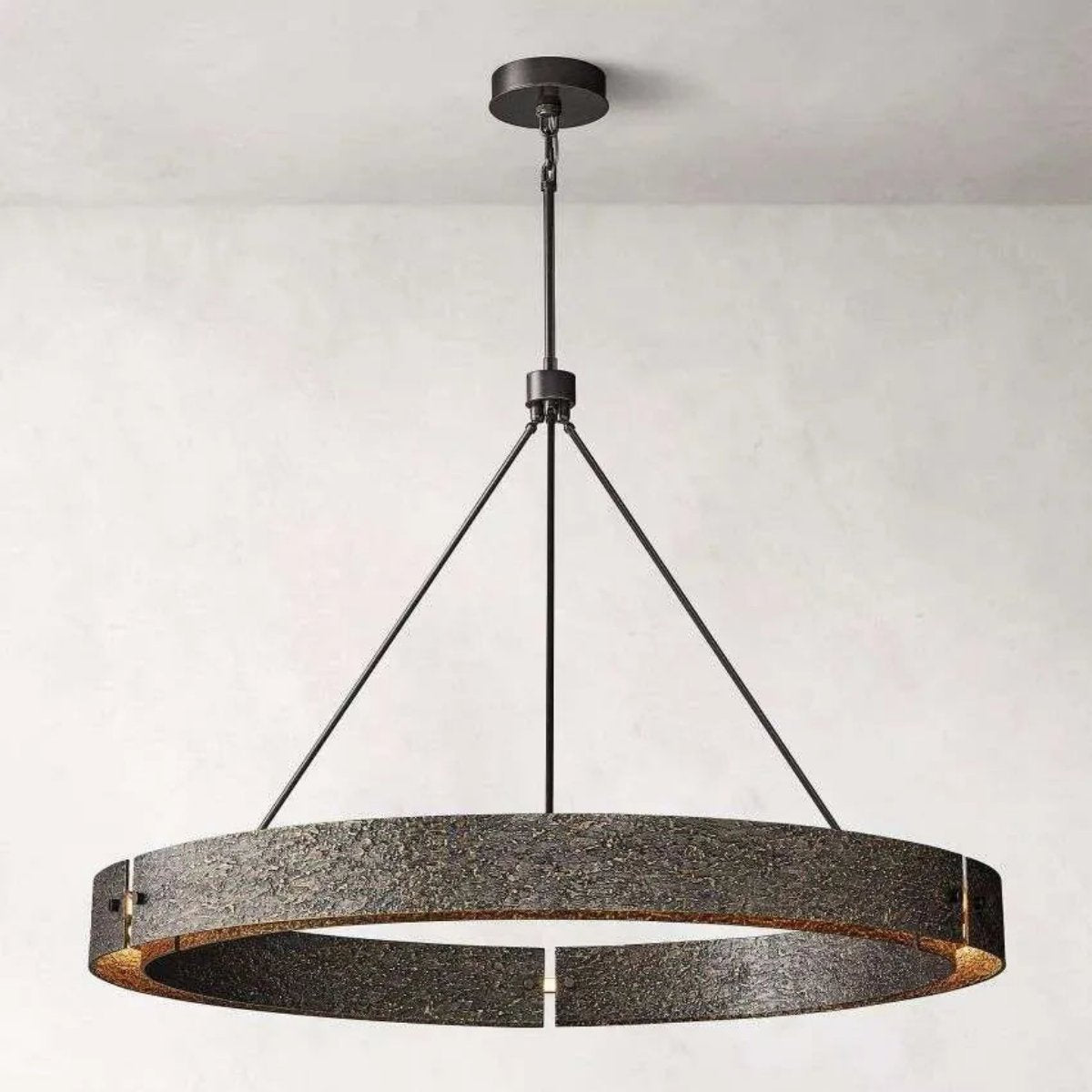 Vouvray Etched Metal Round Chandelier 60"