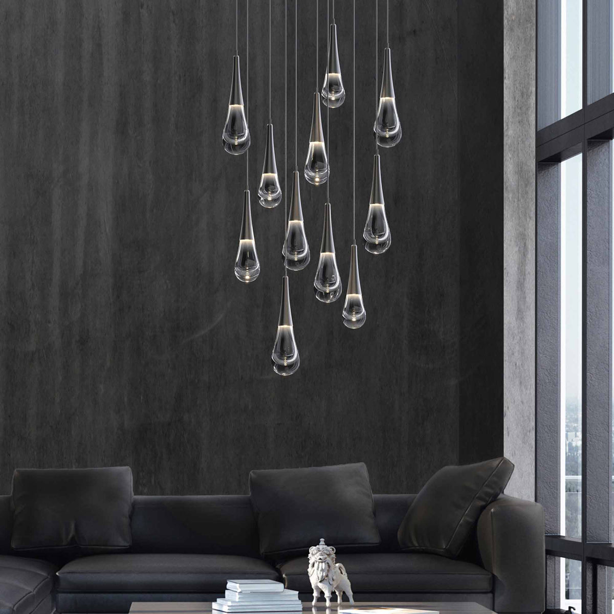 Water Drop Liquid Round Chandelier