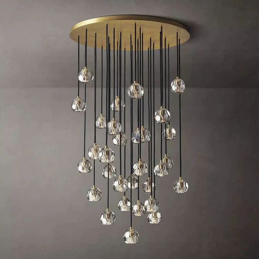 Boule De Radiant Crystal Cluster Chandelier 40"