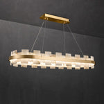 Alabaster Acropolis Modern Oval Chandelier