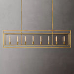 Beckman Framed Glass Rectangular Chandelier 72"