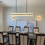 Arcachon Gear Crystal Rectangular Chandelier 54"