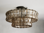 Ghiaccio Textured Glass Flush Mount