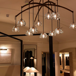 Hemisphere Delicate Crystal Round Chandelier 60"