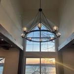 Demaret Sculpted Crystal Round Chandelier 48"