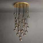 Boule De Radiant Crystal Cluster Chandelier 30"