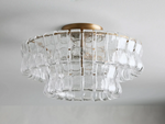 Ghiaccio Textured Glass Flush Mount