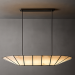 Lucette Alabaster Vein Linear Chandelier 52"