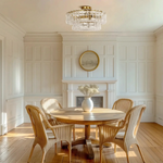 Ghiaccio Textured Glass Flush Mount