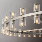 Arcachon Hexagon Crystal Round Chandelier 60"