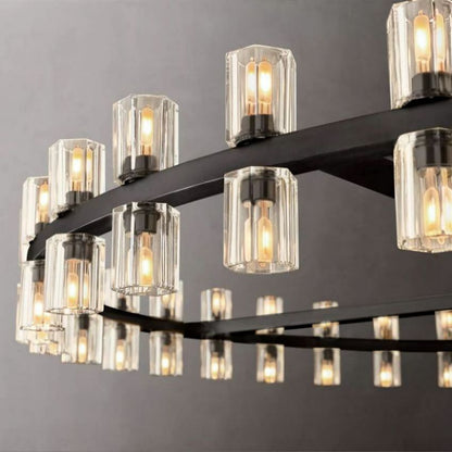 Arcachon Gear Crystal Round Chandelier 60"