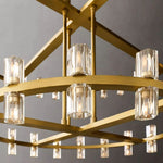 Arcachon Gear Crystal Two-Tier Round Chandelier 60"