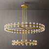 Arcachon Hexagon Crystal Two-Tier Round Chandelier 60"
