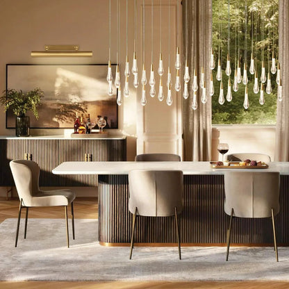 Soltaire Raindrop Crystal Linear Chandelier