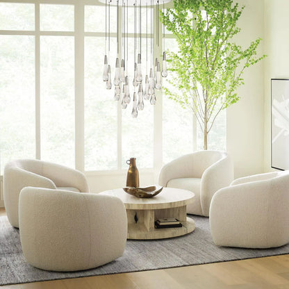 Soltaire Raindrop Glass Round Chandelier