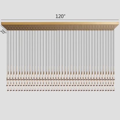 Soltaire Raindrop Glass Linear Chandelier