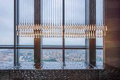 Soltaire Raindrop Glass Linear Chandelier