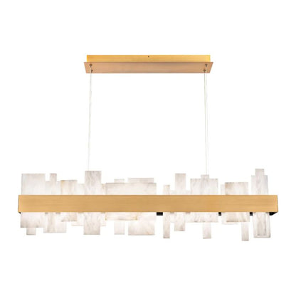 Alabaster Acropolis LED Linear Chandelier