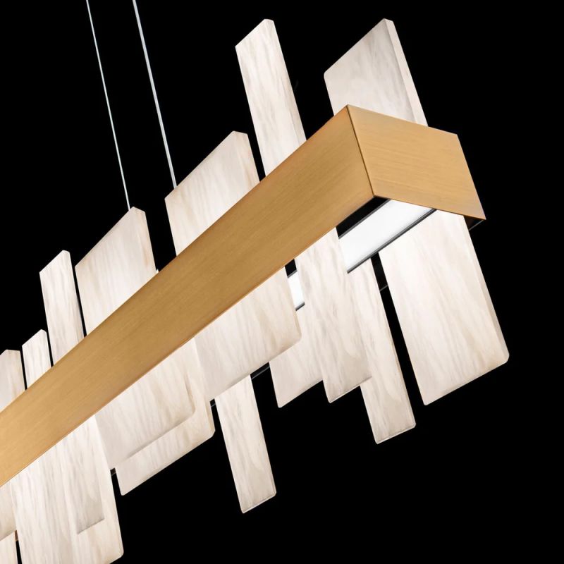 Alabaster Acropolis LED Linear Chandelier